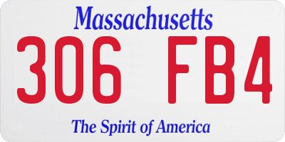 MA license plate 306FB4