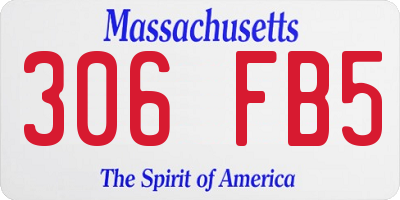 MA license plate 306FB5