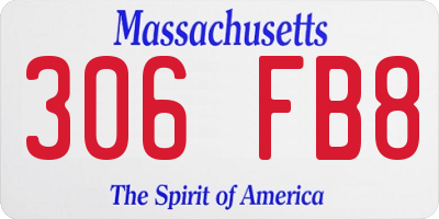 MA license plate 306FB8