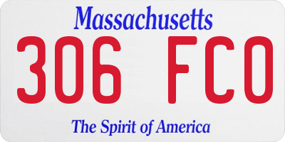 MA license plate 306FC0