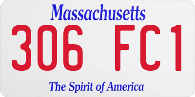 MA license plate 306FC1