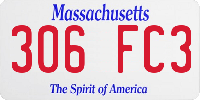 MA license plate 306FC3