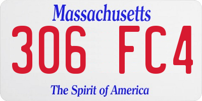 MA license plate 306FC4