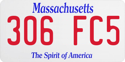 MA license plate 306FC5
