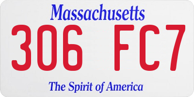 MA license plate 306FC7