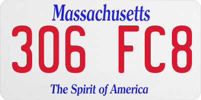 MA license plate 306FC8