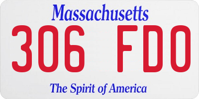 MA license plate 306FD0