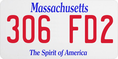 MA license plate 306FD2