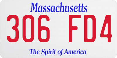 MA license plate 306FD4