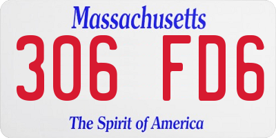 MA license plate 306FD6