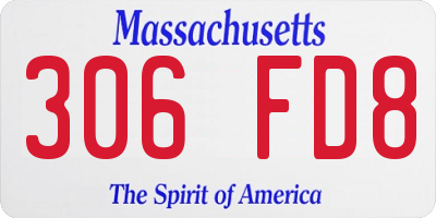 MA license plate 306FD8