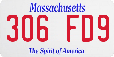 MA license plate 306FD9