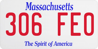 MA license plate 306FE0