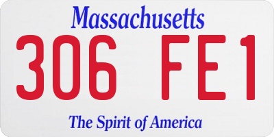 MA license plate 306FE1