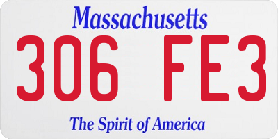 MA license plate 306FE3