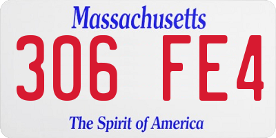 MA license plate 306FE4