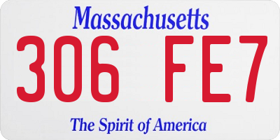 MA license plate 306FE7