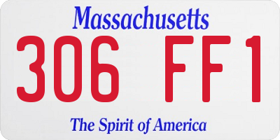 MA license plate 306FF1