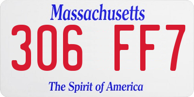 MA license plate 306FF7