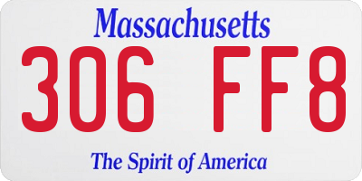 MA license plate 306FF8