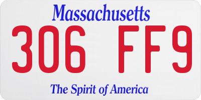MA license plate 306FF9