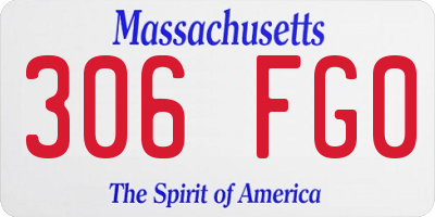 MA license plate 306FG0