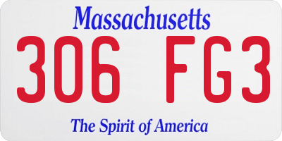 MA license plate 306FG3