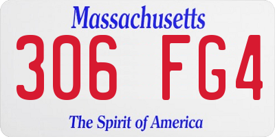 MA license plate 306FG4