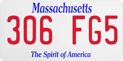 MA license plate 306FG5