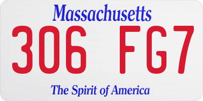 MA license plate 306FG7