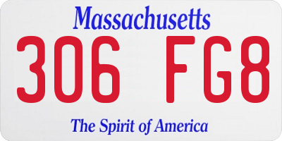 MA license plate 306FG8