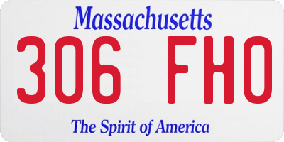 MA license plate 306FH0