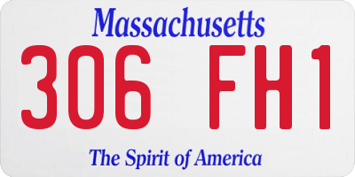 MA license plate 306FH1