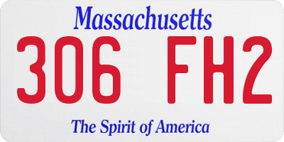 MA license plate 306FH2