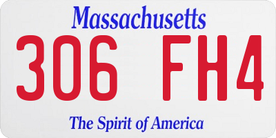 MA license plate 306FH4