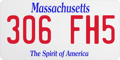 MA license plate 306FH5