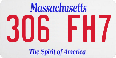 MA license plate 306FH7