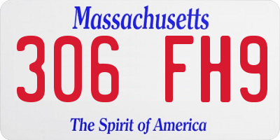 MA license plate 306FH9