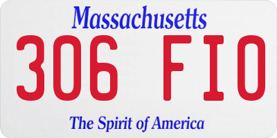 MA license plate 306FI0