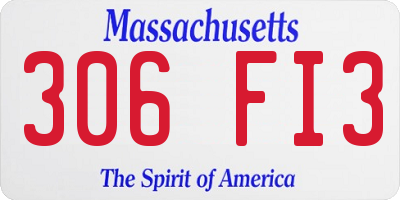 MA license plate 306FI3