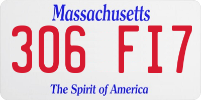 MA license plate 306FI7
