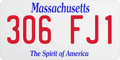 MA license plate 306FJ1