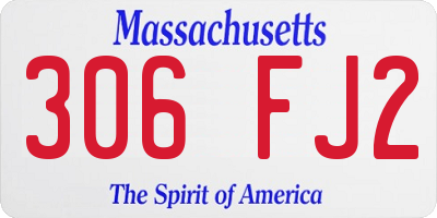 MA license plate 306FJ2
