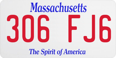MA license plate 306FJ6