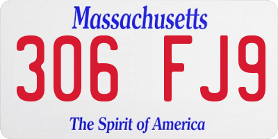 MA license plate 306FJ9