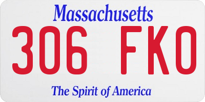 MA license plate 306FK0
