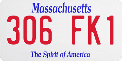 MA license plate 306FK1