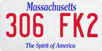 MA license plate 306FK2