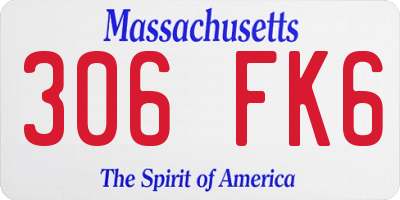 MA license plate 306FK6