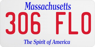 MA license plate 306FL0